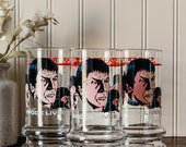 Vintage Star Trek Tumblers - Set of 3pc Taco Bell Star Trek Spock Lives Water Glasses Collectible Drinking Hi Ball Gifts for Trekkies