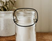 Vintage Mason Jar Candle - "Bourbonwood" Coconut Spice, Warm Vanilla Patchouli Musk Cozy Luxe Scent Fall Winter Home Fragrance Gifts for Men