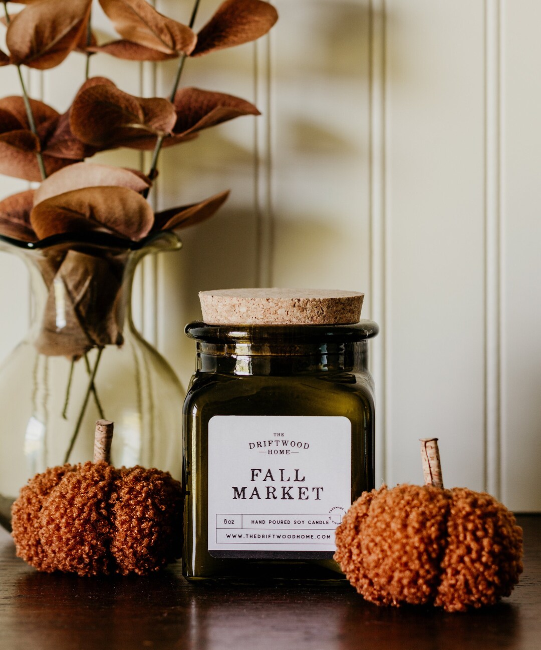 Cozy Fall Soy Candles fall Market Candles Autumn Candle Apple Pine Wood