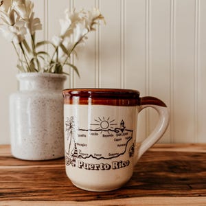 Vintage Puerto Rico Stoneware Mug – Baked Bean Pottery Collectible