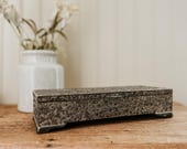 Vintage SilverJewelry Box - Art Nouveau International Silver Company Silver Jewelry Box Embossed Floral Filigree Jewelry Box vintage trinket