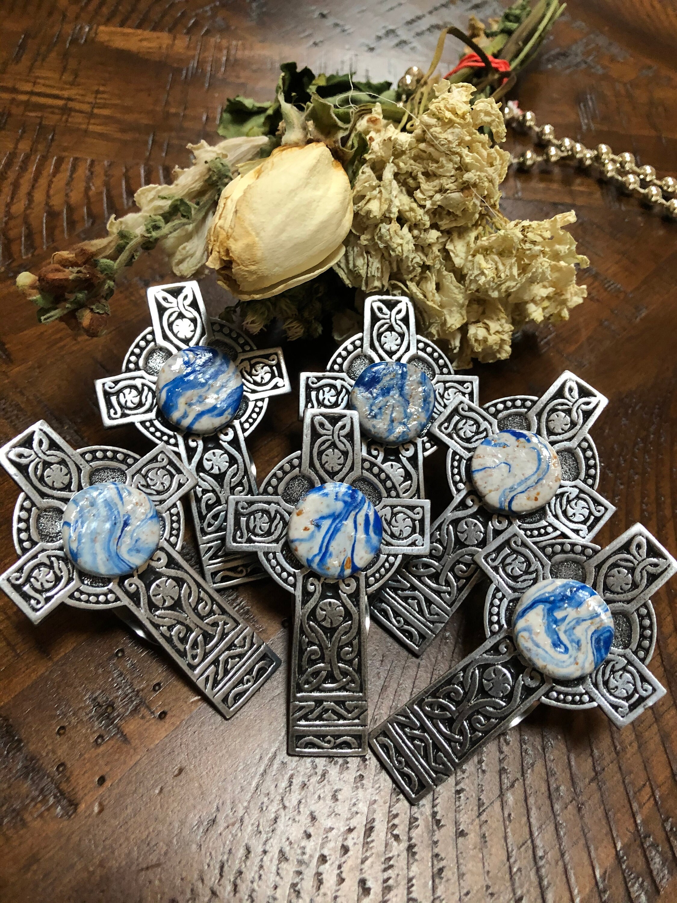 Memorial Celtic Cross Car Visor Clip Etsy