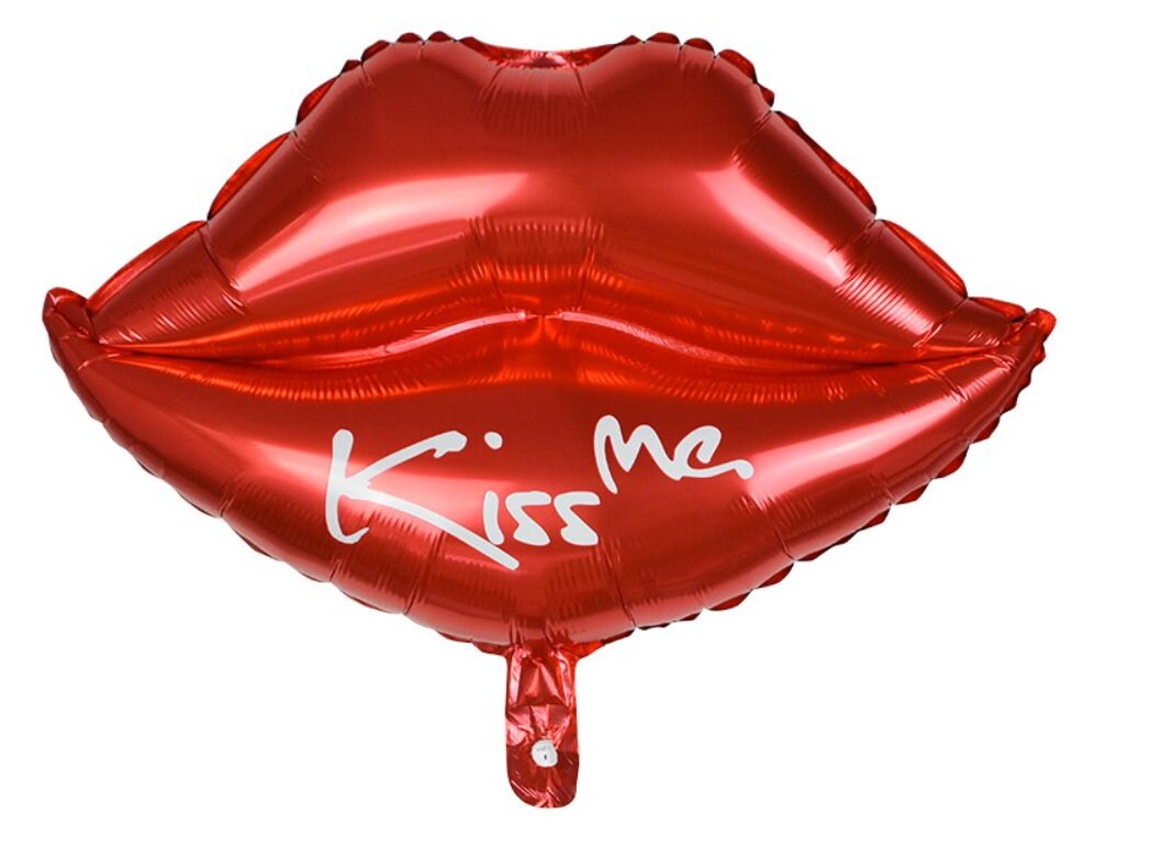 Red Lips balloon kiss me 18 inch foil balloon bridal shower Etsy