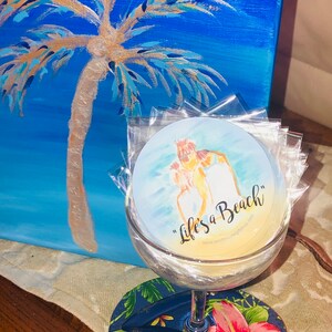 Magnet: Refrigerator magnet/Life&#39;s a Beach magnet/Watercolor magnet/Mother daughter magnet