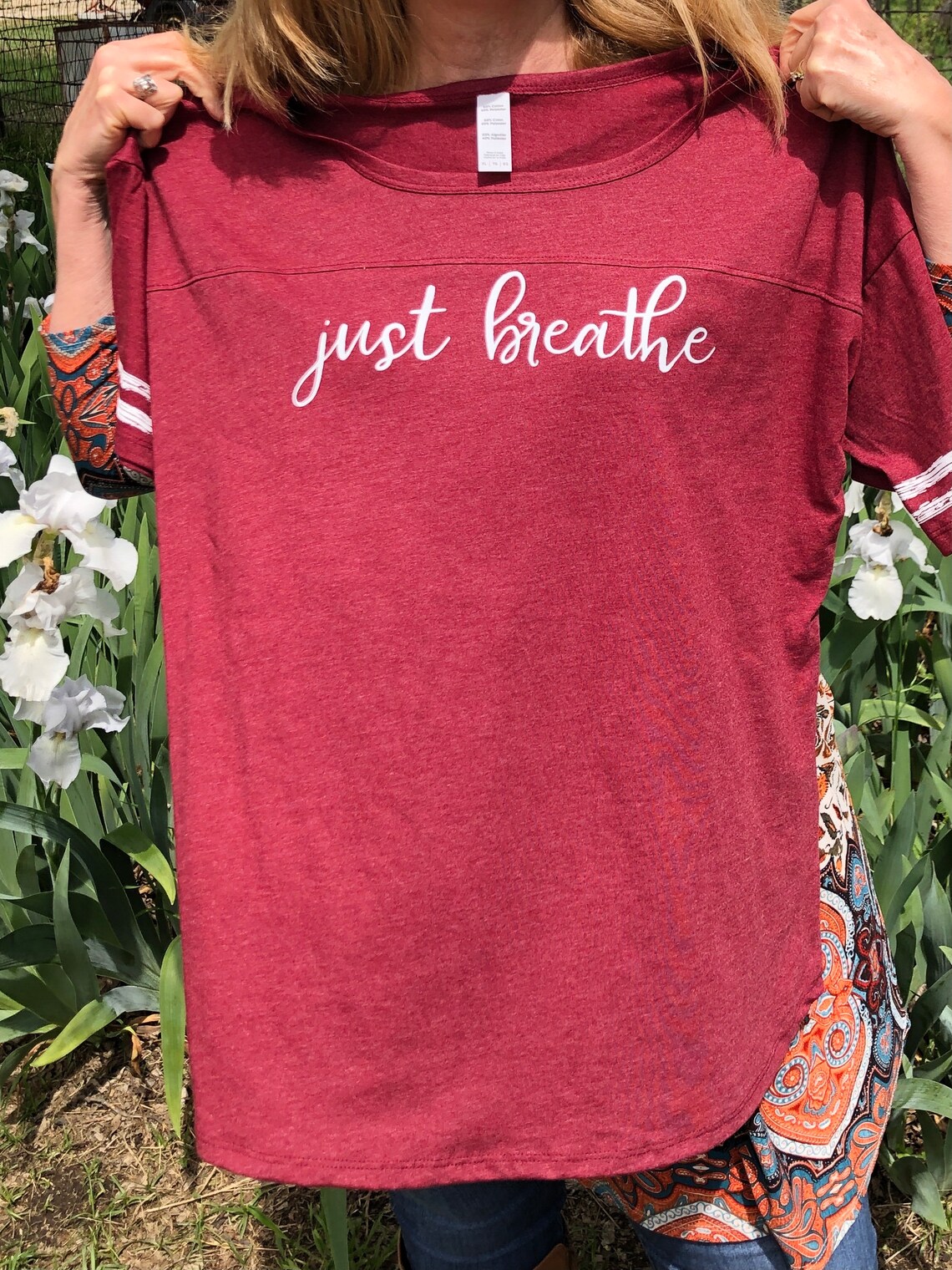 Just Breathe Graphic Tee/women's T-shirt/quote Shirt/short - Etsy