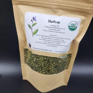 Skullcap, 1 oz Organic Scullcap Herb