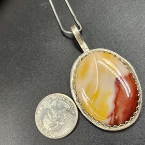 Desert Sunrise — Mookaite Jasper Pendant | Sterling Silver Stone Necklace bild 3