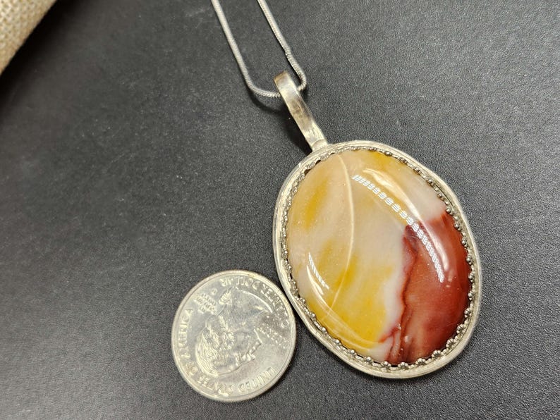 Desert Sunrise — Mookaite Jasper Pendant | Sterling Silver Stone Necklace bild 3