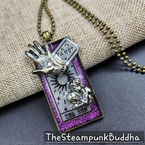 Tarot “The Sun” Necklace – Witchy Palmistry and Astrology Pendant
