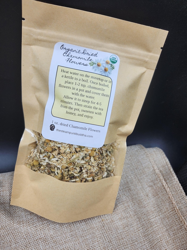 Organic Chamomile Flower Tea, 1 oz Dried Loose Leaf Bild 8