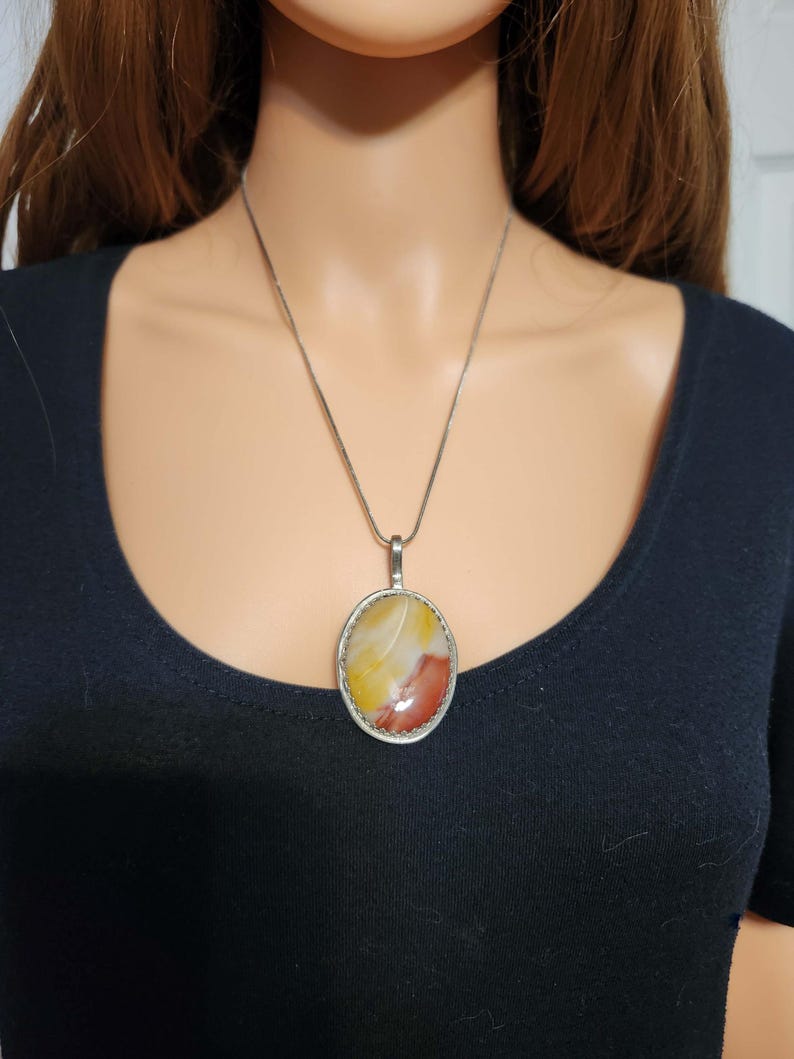 Desert Sunrise — Mookaite Jasper Pendant | Sterling Silver Stone Necklace bild 13