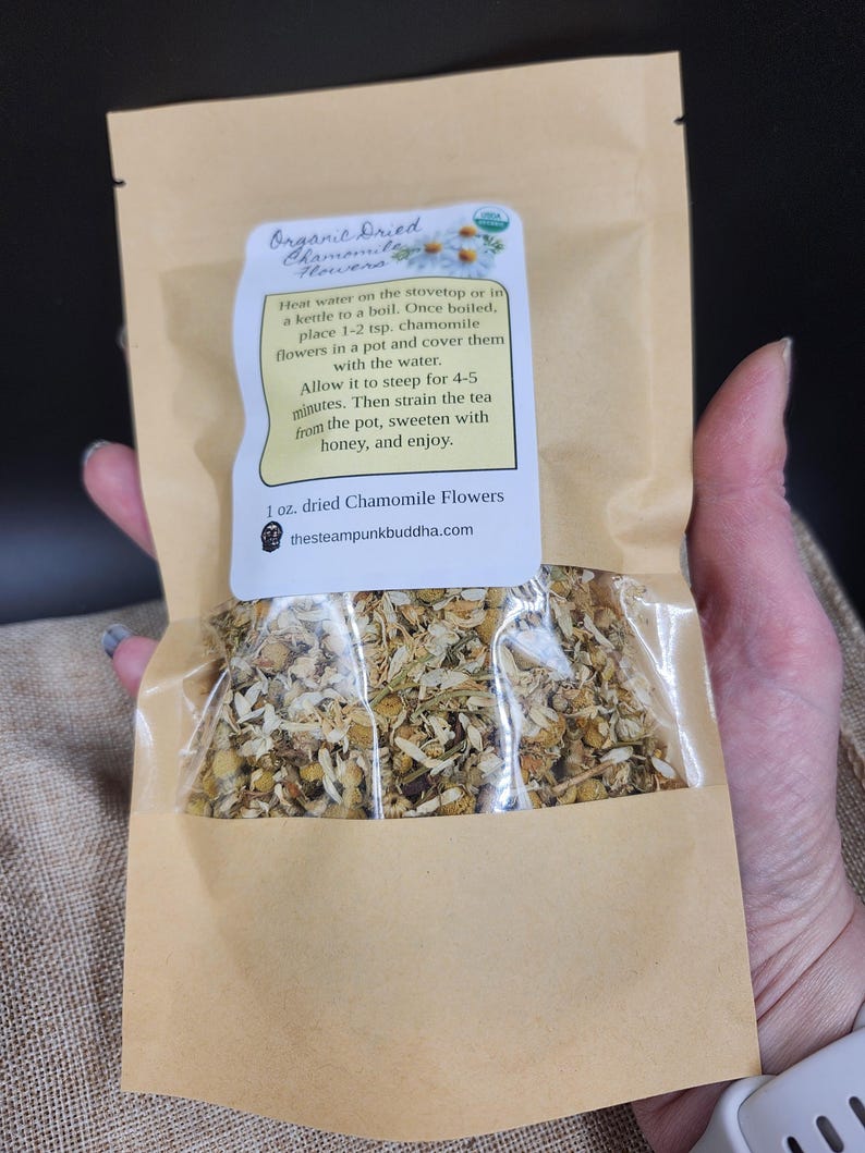 Organic Chamomile Flower Tea, 1 oz Dried Loose Leaf Bild 4