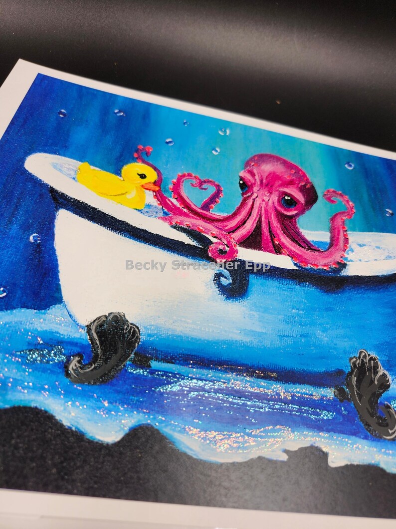 Splish Splash - Embellished Art Print 8x10 by Becky Stracener Epp immagine 3