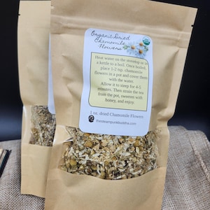Organic Chamomile Flower Tea, 1 oz Dried Loose Leaf Bild 3