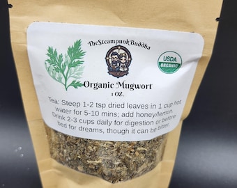 Mugwort Herb, 1 oz Organic Dried Mugwort Loose Leaf Tea