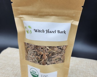 Witch Hazel Paquete de 1 oz Corteza De Hamamelis Orgánica Seca