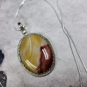 Desert Sunrise — Mookaite Jasper Pendant | Sterling Silver Stone Necklace bild 1