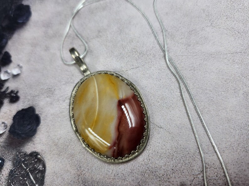 Desert Sunrise — Mookaite Jasper Pendant | Sterling Silver Stone Necklace bild 1