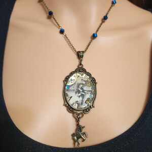 The Clockwork Masquerade — Steampunk Unicorn Necklace & Matching Earrings Set image 10