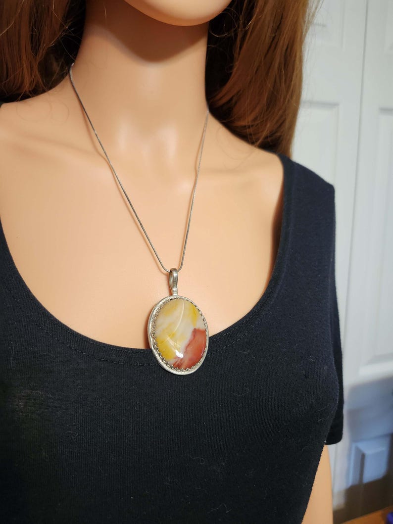 Desert Sunrise — Mookaite Jasper Pendant | Sterling Silver Stone Necklace bild 10