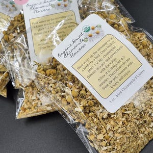 1 oz Dried Organic Chamomile Flowers for Tea