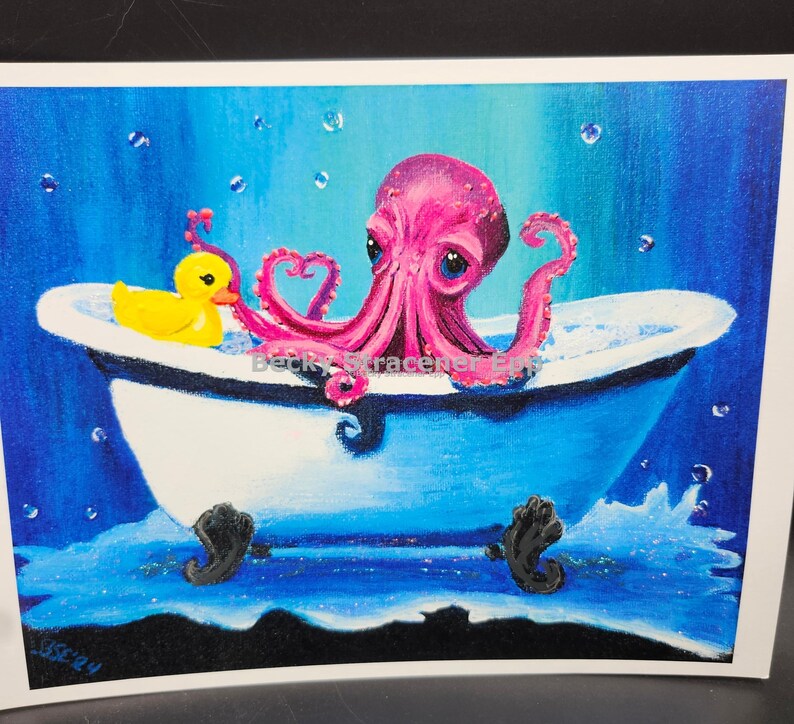 Splish Splash - Embellished Art Print 8x10 by Becky Stracener Epp immagine 1