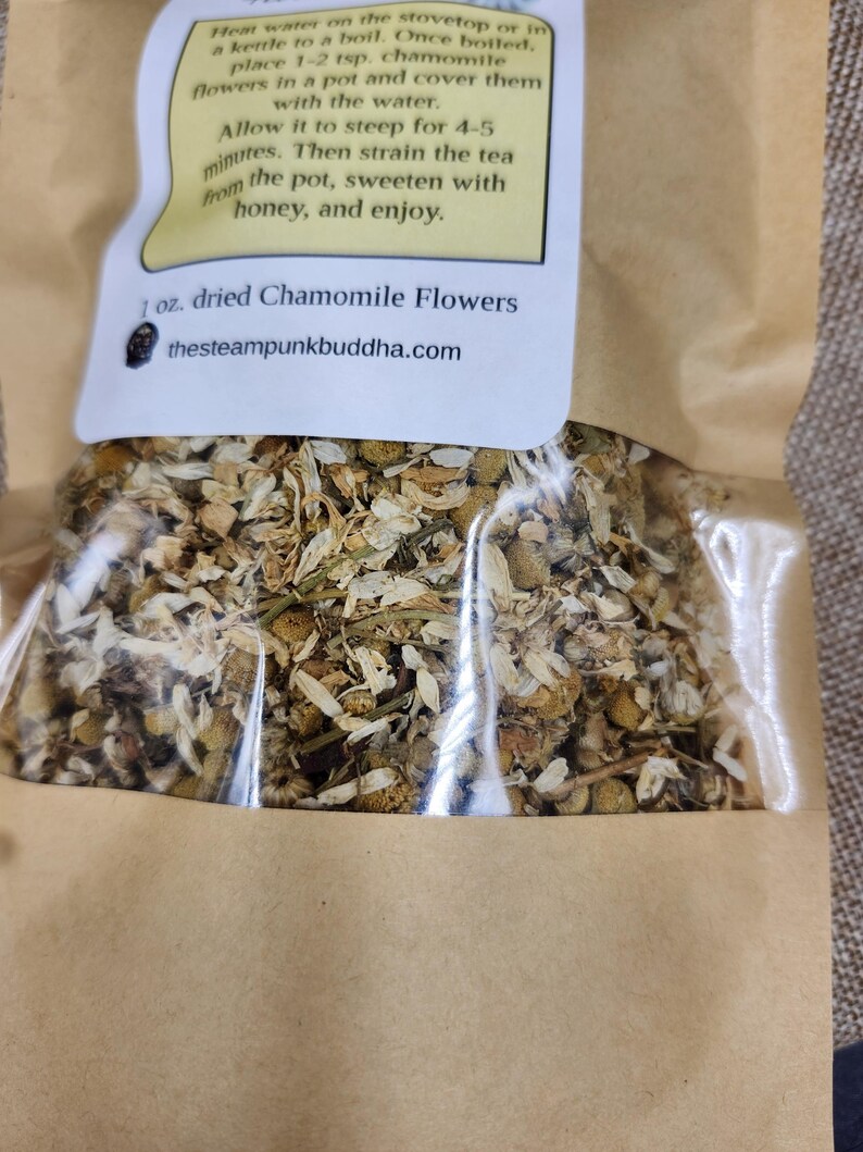 Organic Chamomile Flower Tea, 1 oz Dried Loose Leaf Bild 5