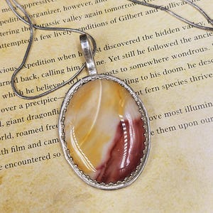 Desert Sunrise — Mookaite Jasper Pendant | Sterling Silver Stone Necklace bild 8