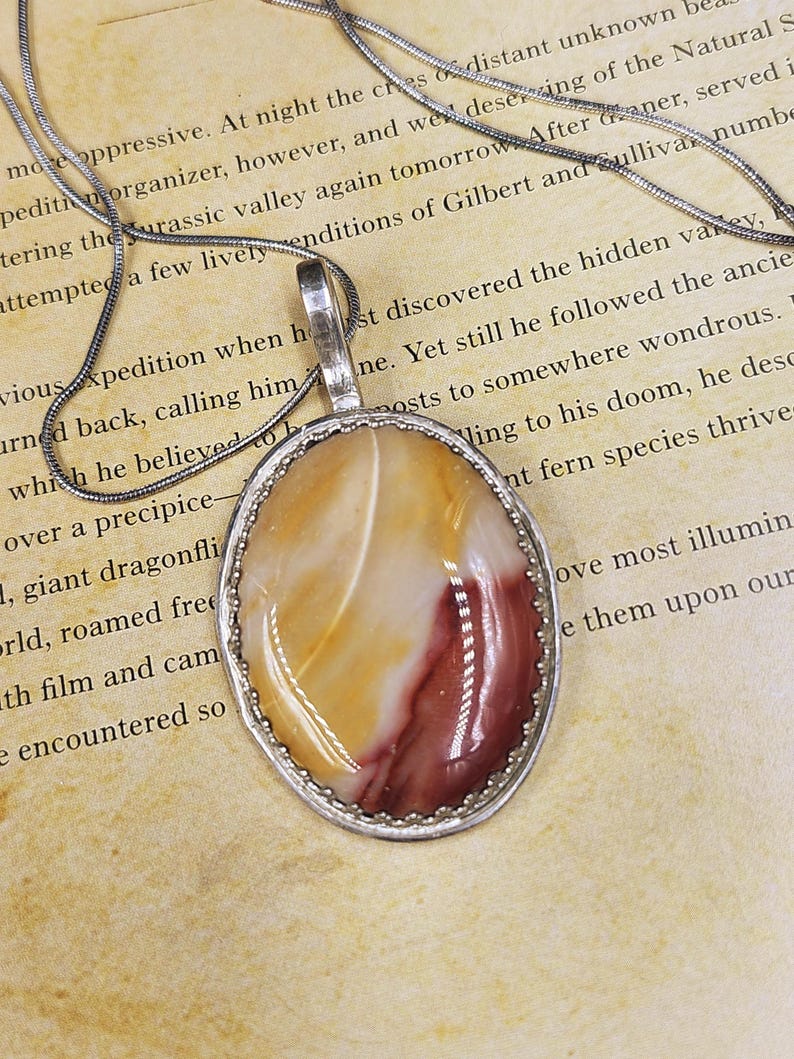 Desert Sunrise — Mookaite Jasper Pendant | Sterling Silver Stone Necklace bild 8
