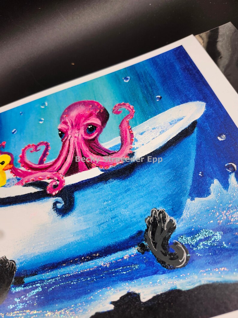 Splish Splash - Embellished Art Print 8x10 by Becky Stracener Epp immagine 5