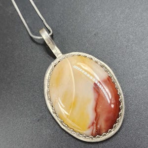 Desert Sunrise — Mookaite Jasper Pendant | Sterling Silver Stone Necklace bild 12