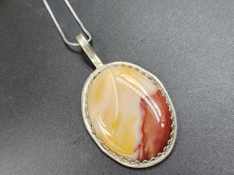 Desert Sunrise — Mookaite Jasper Pendant | Sterling Silver Stone Necklace bild 12