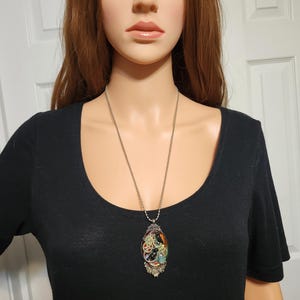 Collier corbeau steampunk - Bijoux gothiques de corbeau avec engrenages mécaniques image 11