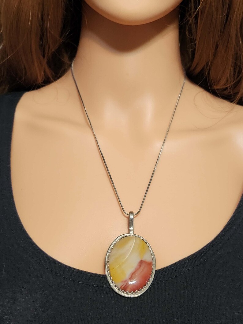 Desert Sunrise — Mookaite Jasper Pendant | Sterling Silver Stone Necklace bild 15