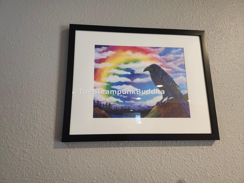 The Over-Seer - Original Art Print 8x10 by Rebecca Epp Framed