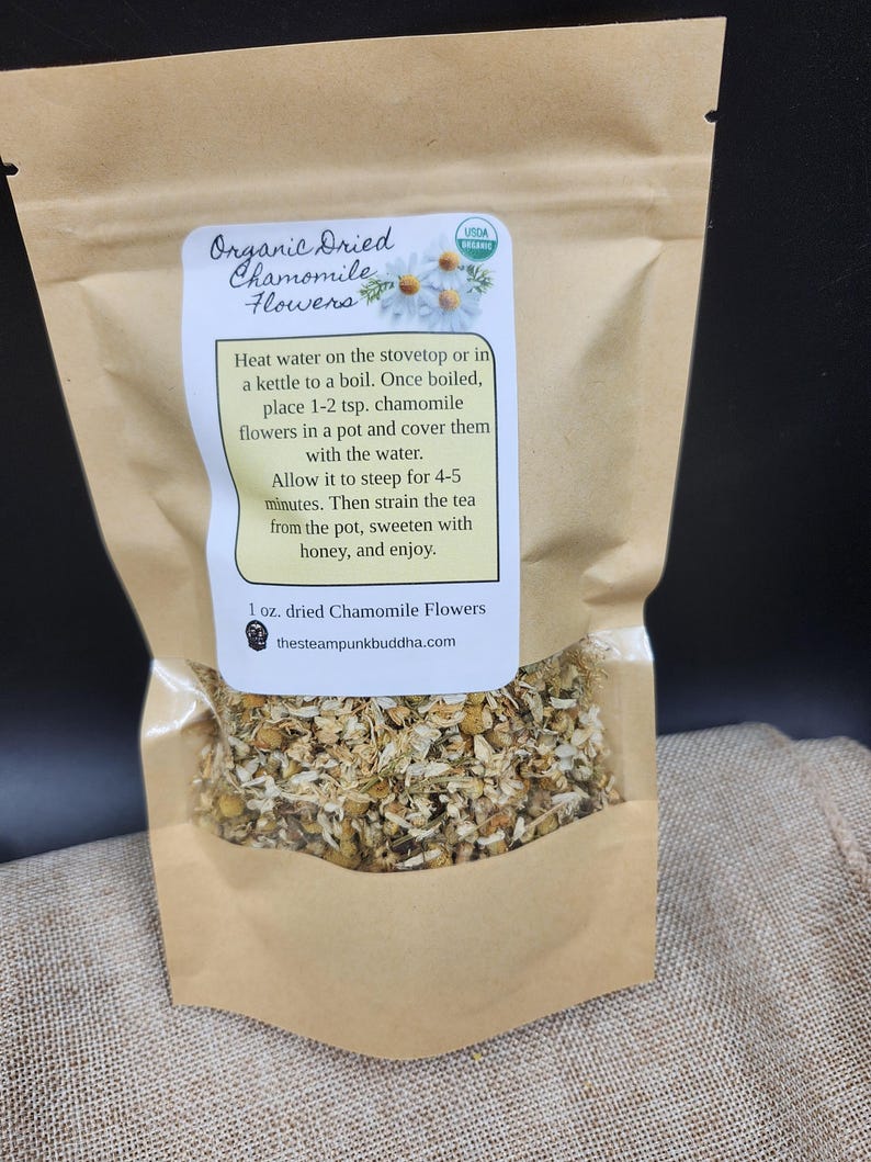 Organic Chamomile Flower Tea, 1 oz Dried Loose Leaf Bild 1