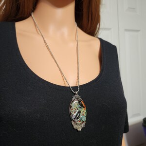 Collier corbeau steampunk - Bijoux gothiques de corbeau avec engrenages mécaniques image 8
