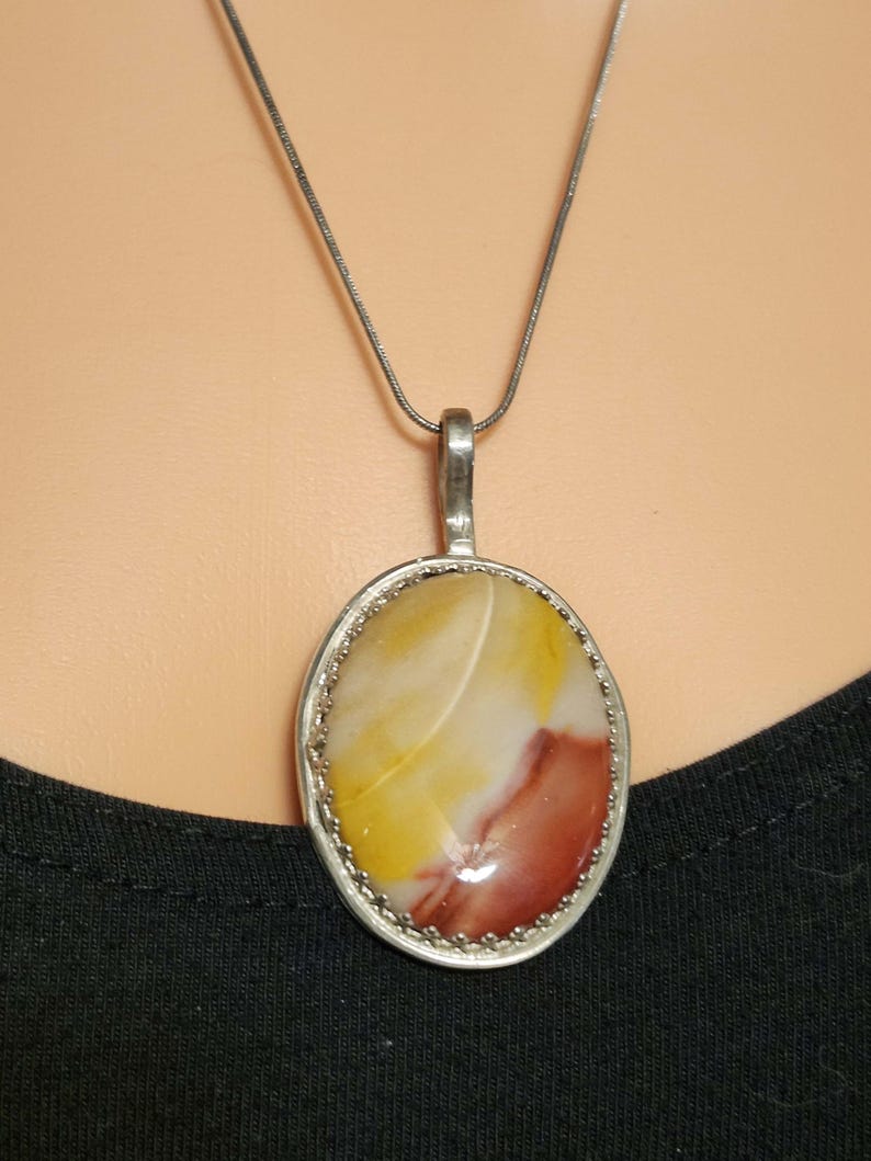 Desert Sunrise — Mookaite Jasper Pendant | Sterling Silver Stone Necklace bild 2
