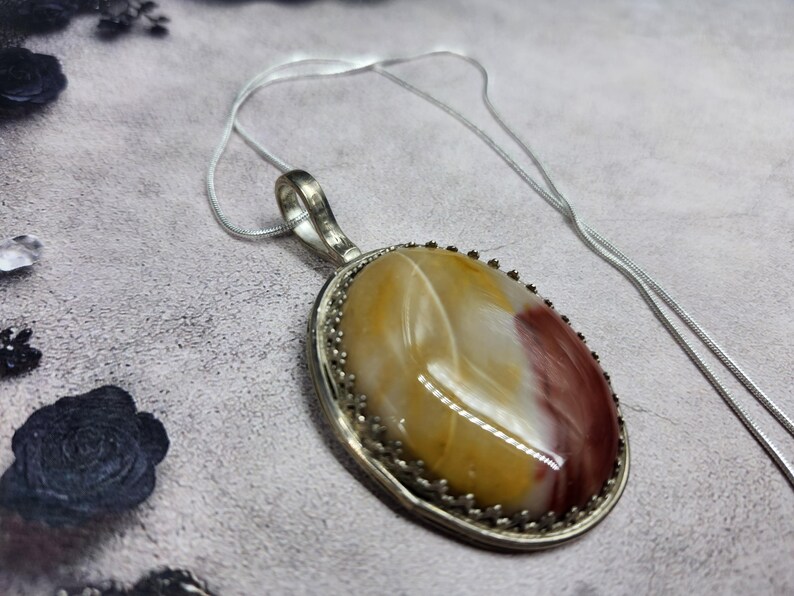 Desert Sunrise — Mookaite Jasper Pendant | Sterling Silver Stone Necklace bild 7