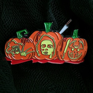 Halloween Slasher Pumpkins Enamel Pin