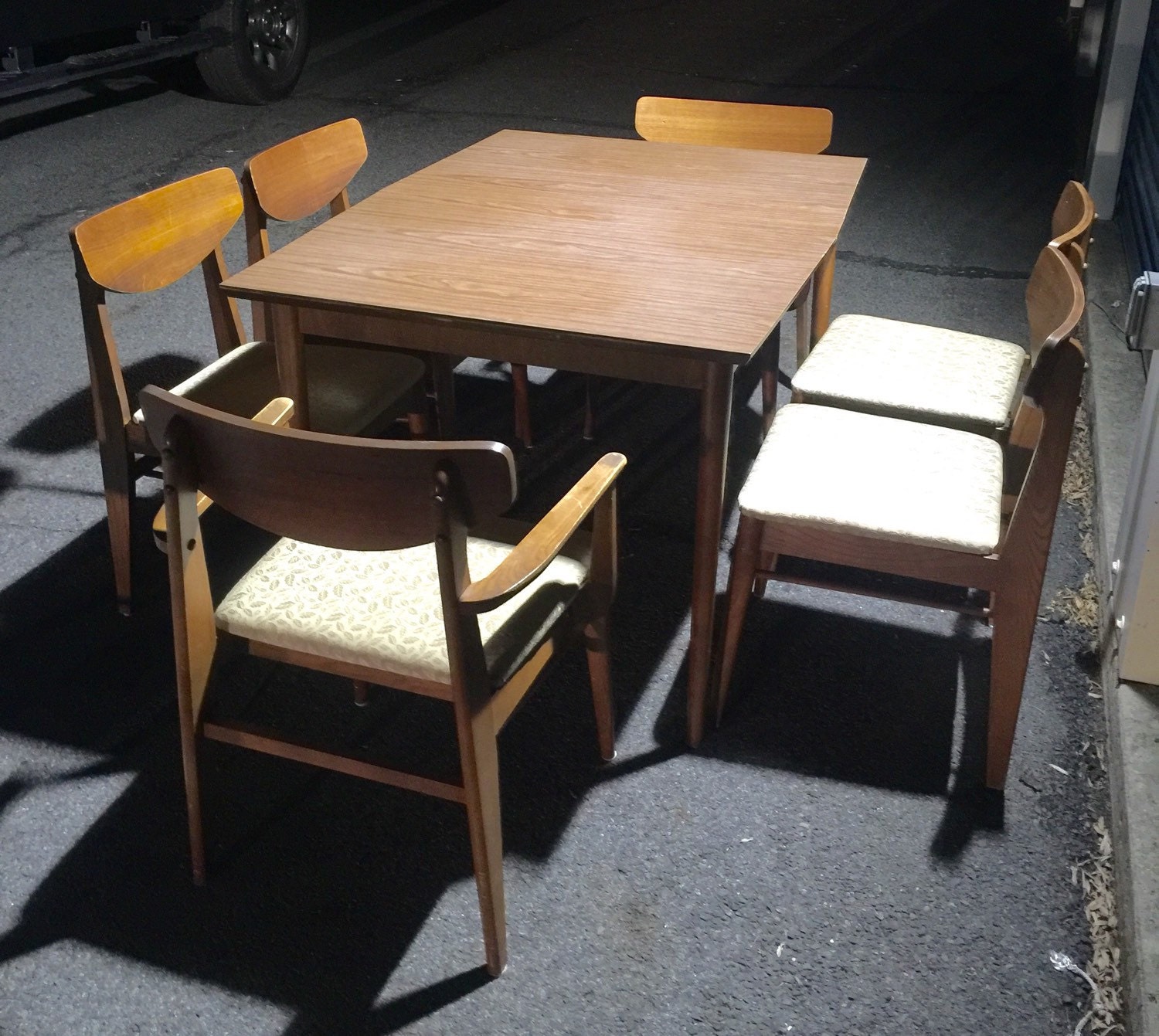 Vintage MCM Mid Century Modern Table and Chairs Etsy