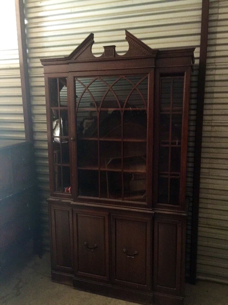 Vintage Mahogany China Hutch Etsy