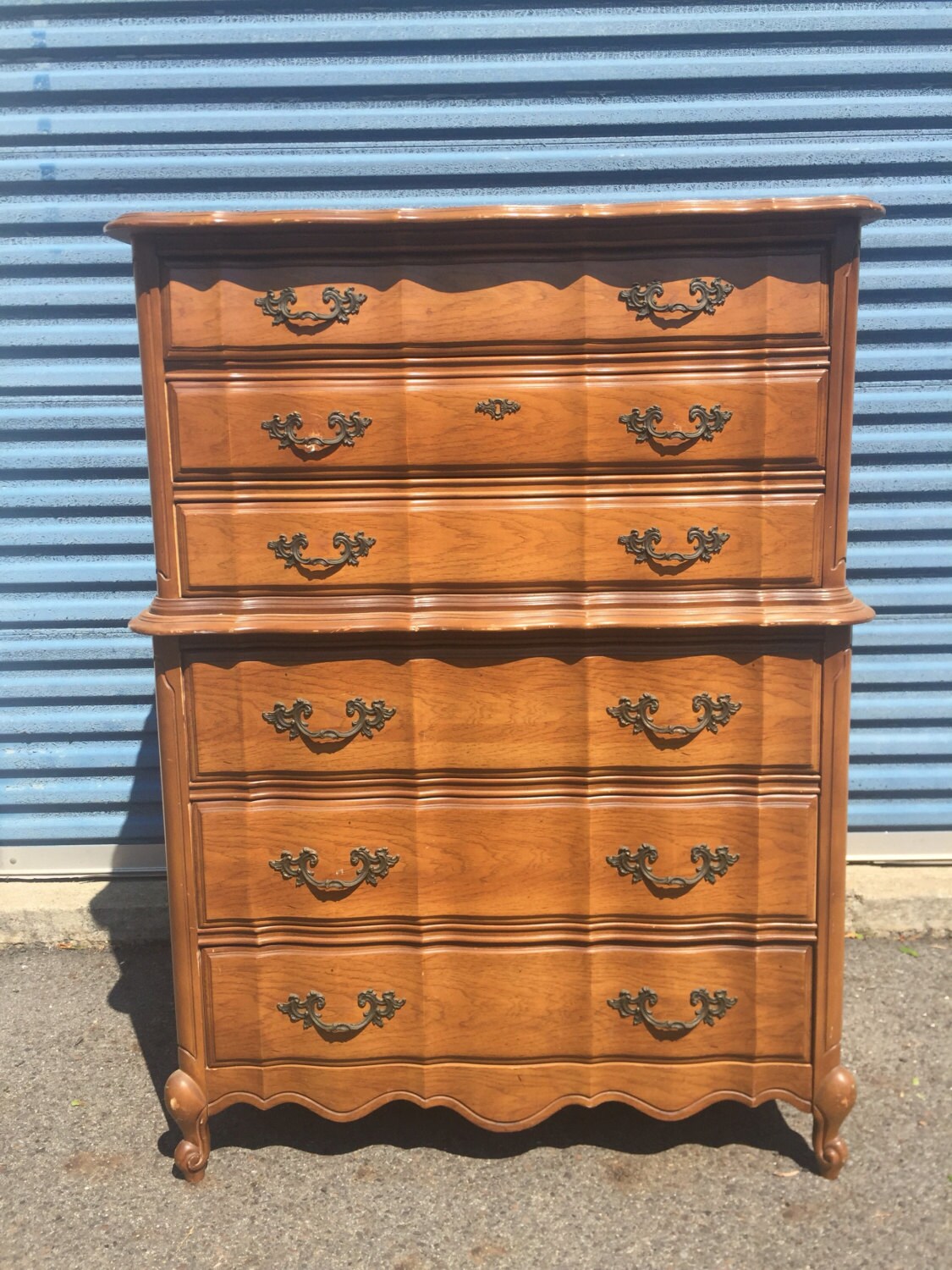 Gorgeous Vintage Bassett French Provincial Tall Dresser Chest Of