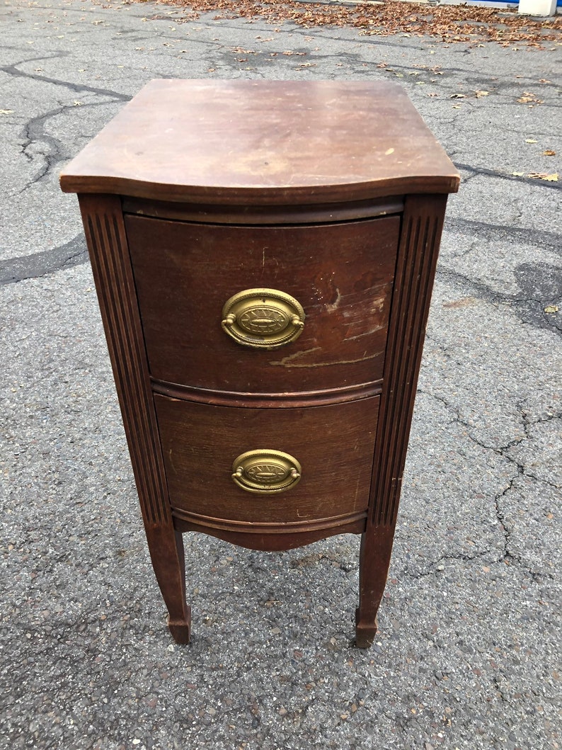 Single 2 drawer small nightstand