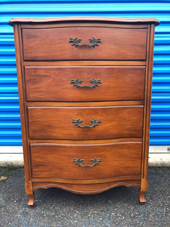 Tall French Provincial 4 Drawer Dresser Etsy