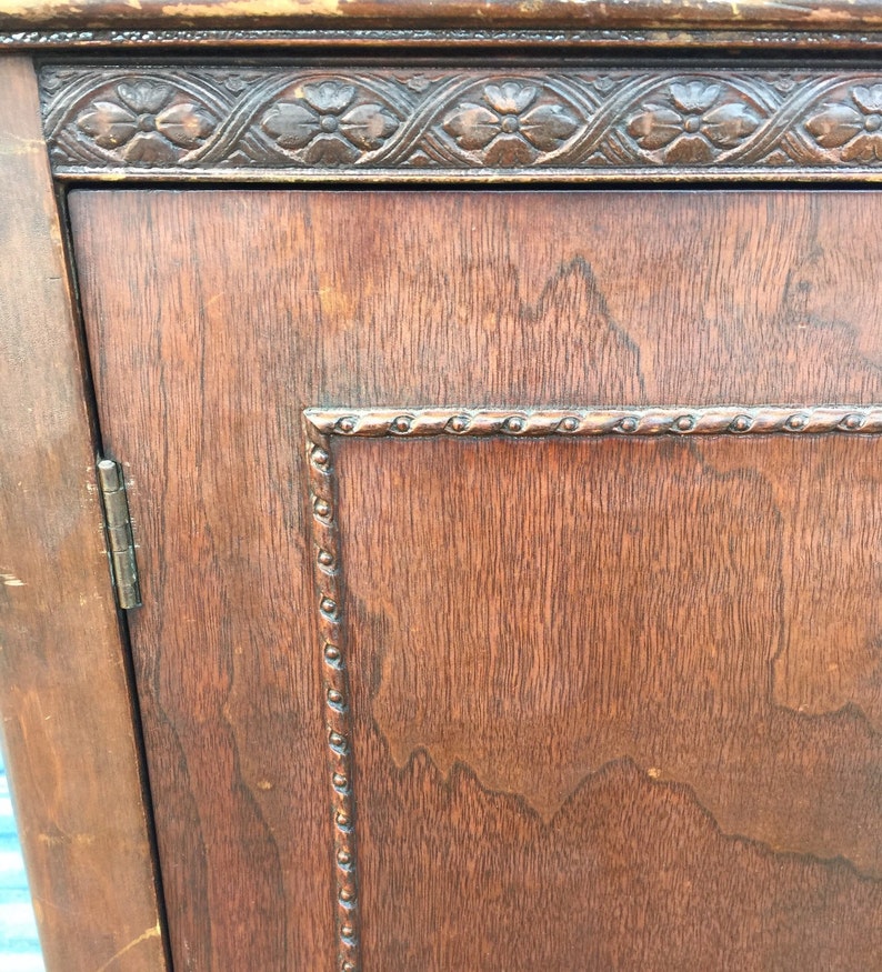 Vintage Tall Bureau Chest of Drawers Armoire