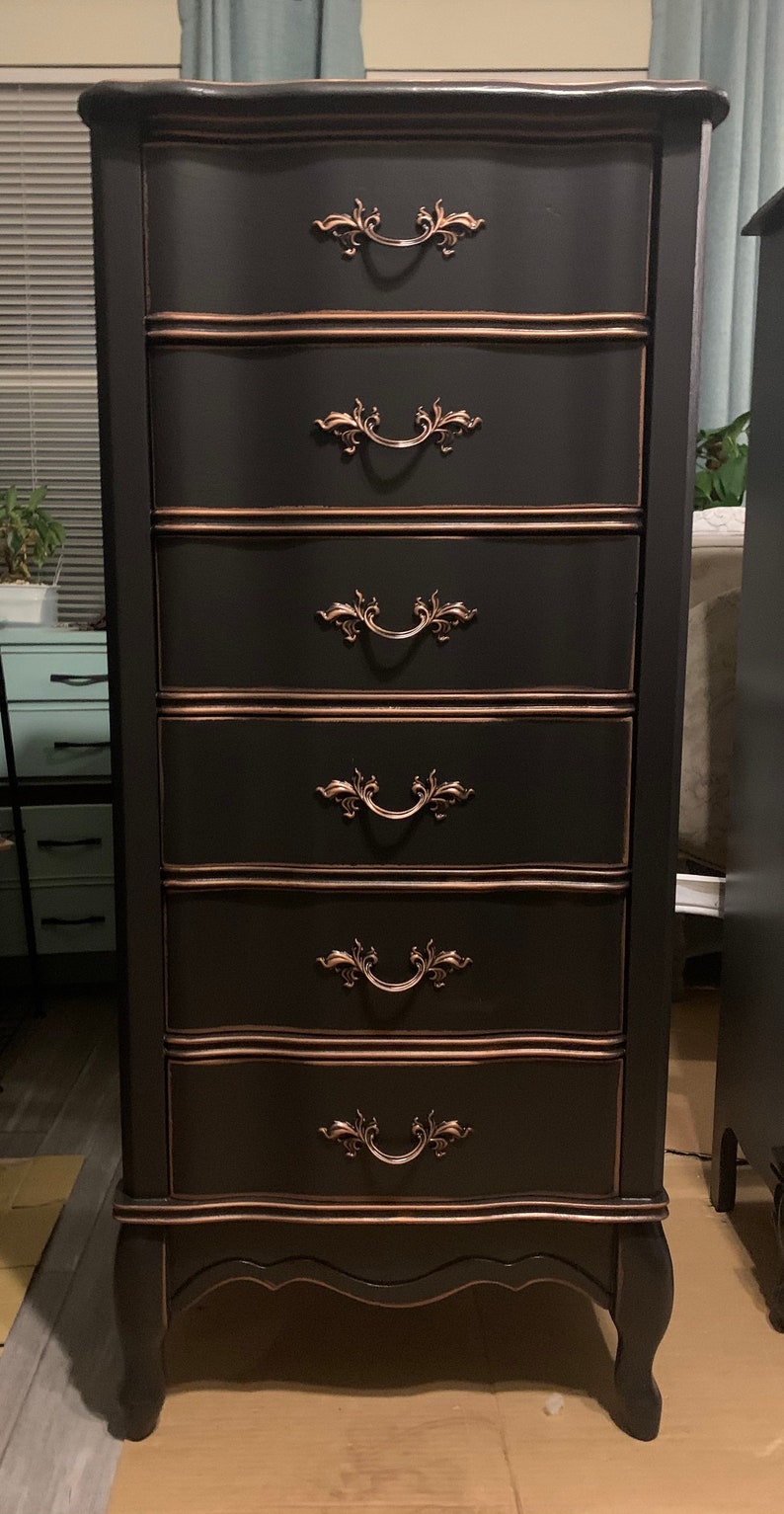 Large Tall Lingerie Dresser Chest Etsy