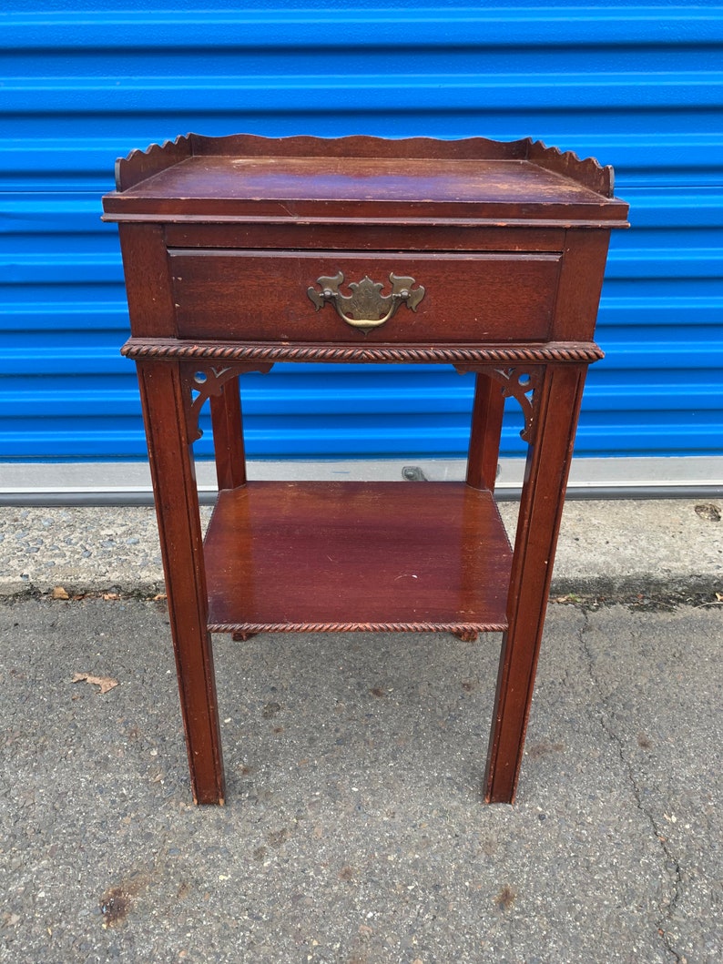 Vintage mahogany Nightstand Etsy