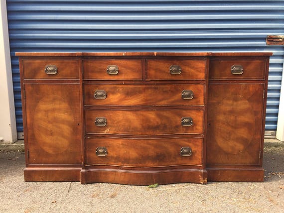 Vintage Mahogany Henredon Heritage Buffet Credenza Dresser Etsy