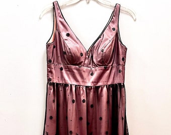 Impresionante adrianna Papell Boutique encaje y vestido de cóctel de satén